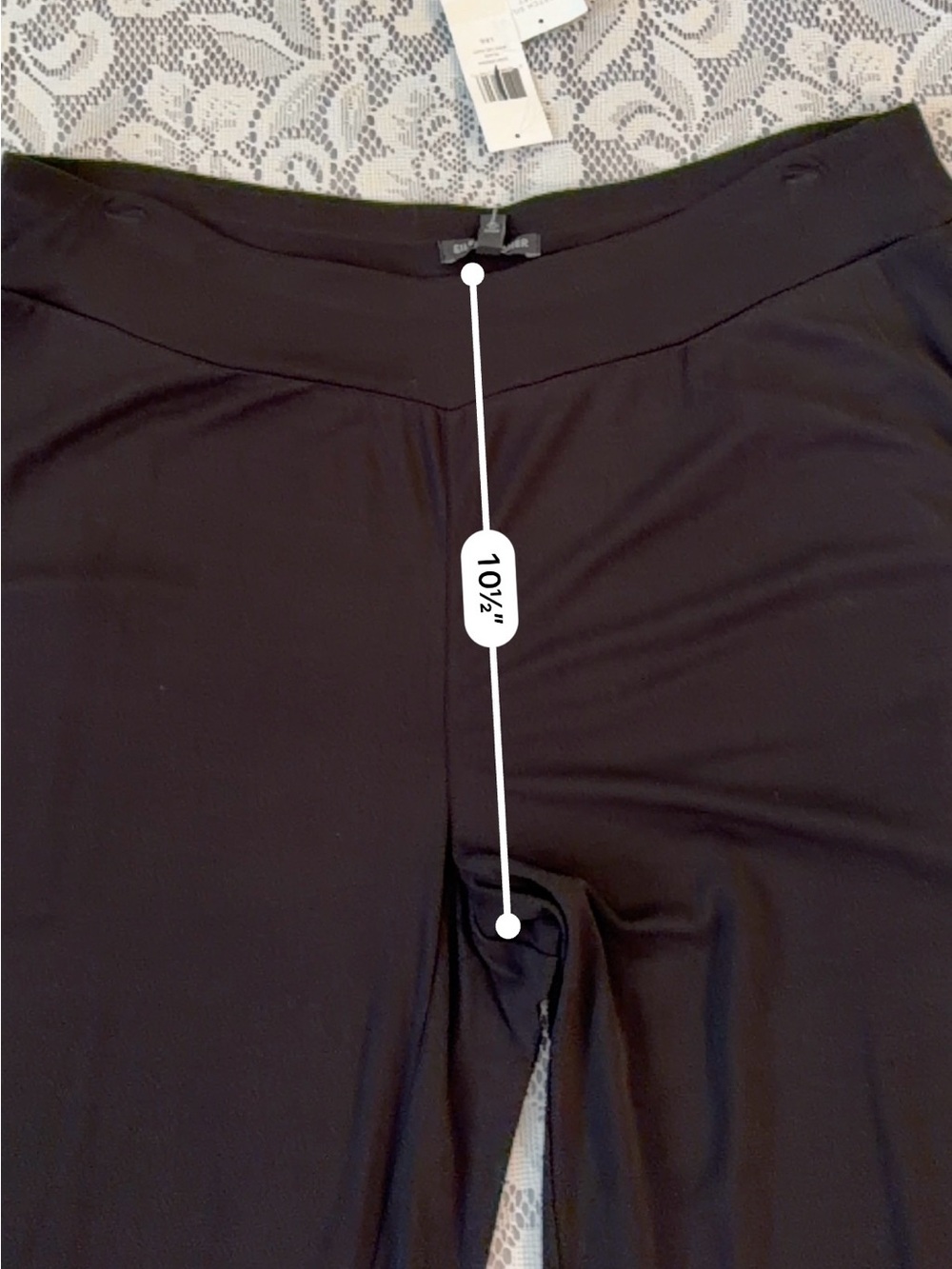 Eileen Fisher 100% Silk Classic Black Stretch Jersey Wide Leg / Palazzo Pants - Picture 10 of 12